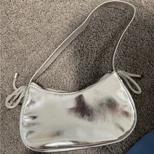 Wild Fable Metallic Silver Shoulder Bag